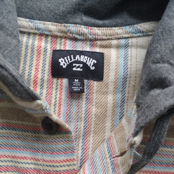 BillABONG NEW Wave Washed Baja Stretch Flannel Shirt Jacket - Picture 9 of 11